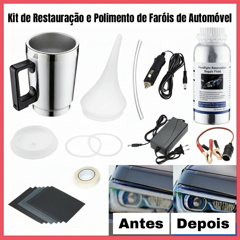 KIT DE POLIMENTO E RESTAURO DE FARÓIS