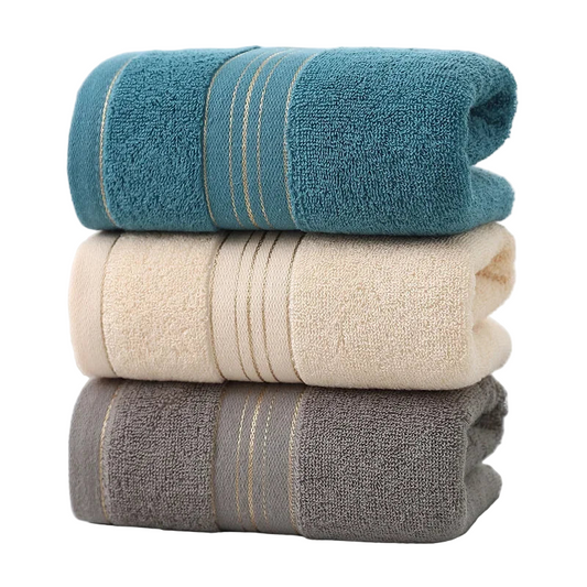 Pack com 3 Toalhas Premium em Algodão e Poliéster – Maciez, Absorção e Conforto na Medida Certa