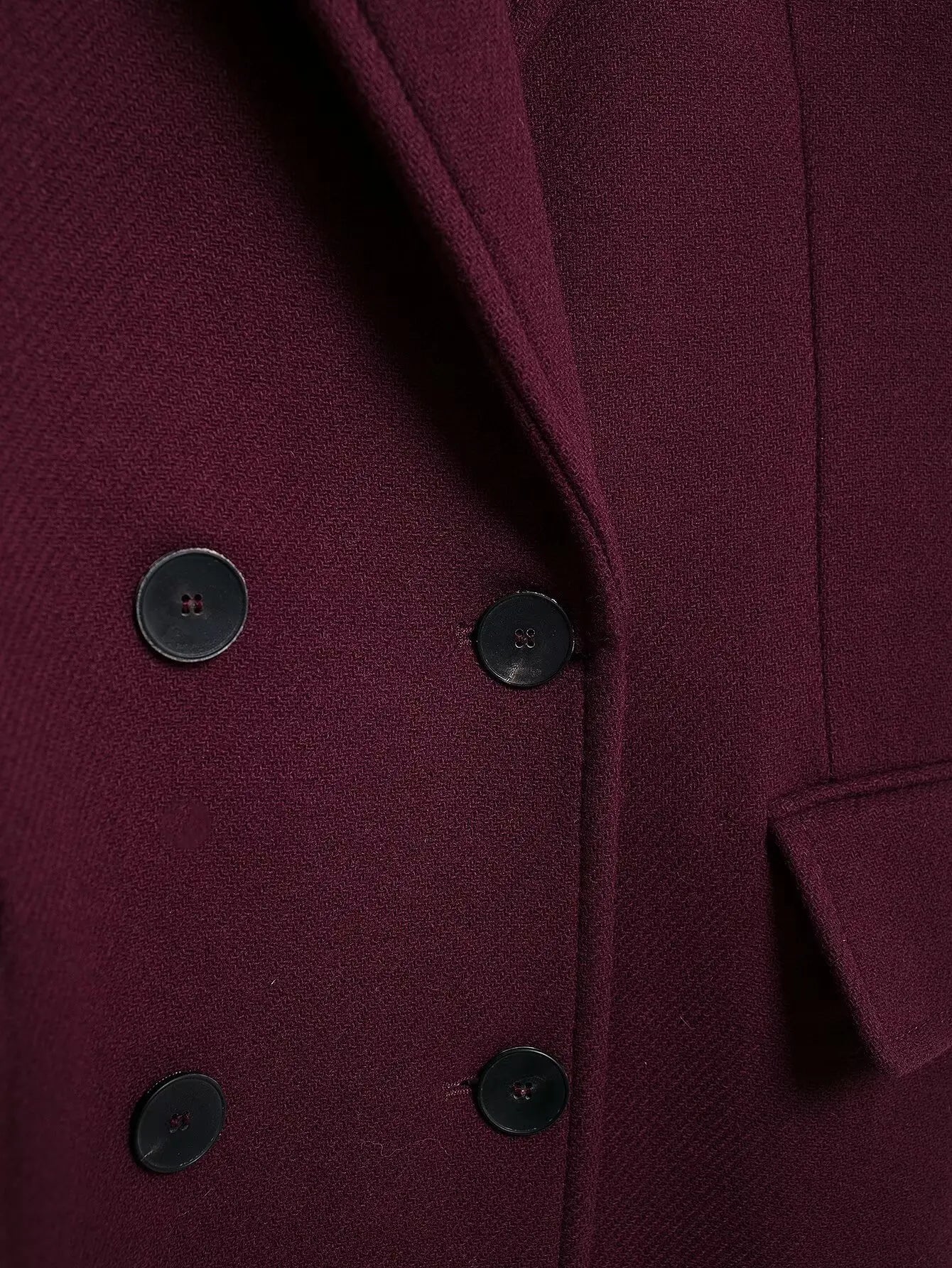 Casaco Burgundy Double Breasted X-Long