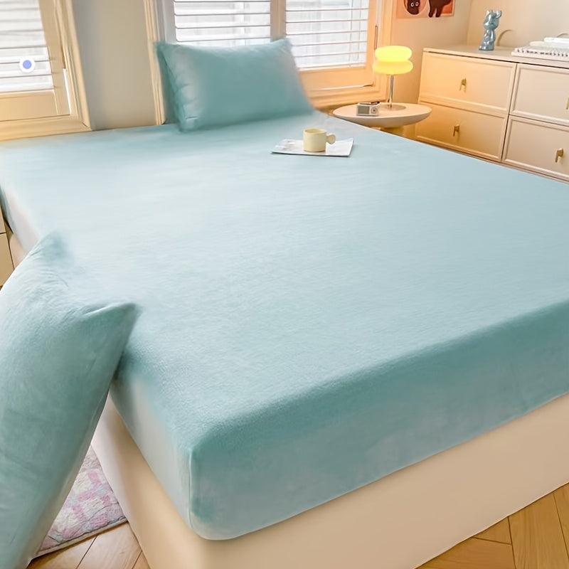 Lençol Ajustável Ultra-Fofinho estilo Pelúcia Azul Baía de Cascais
